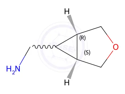 Chemical structure of [rel-(1R,5S,6s)-3-oxabicyclo[3.1.0]hexan-6-yl]methanamine;hydrochloride