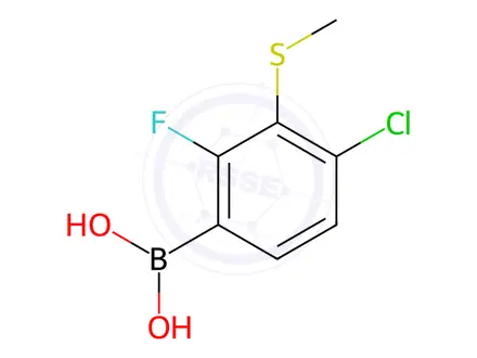 Chemical structure of 4-Chloro-2-fluoro-3-methylthiophenylboronic acid