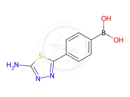 Chemical structure of (4-(5-Amino-1,3,4-thiadiazol-2-yl)phenyl)boronicacid