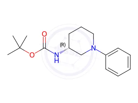 Chemical structure of Tert-butyl (R)-(1-phenylpiperidin-3-yl)carbamate