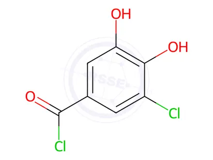 Chemical structure of Benzoyl chloride, 3-chloro-4,5-dihydroxy-(9CI)
