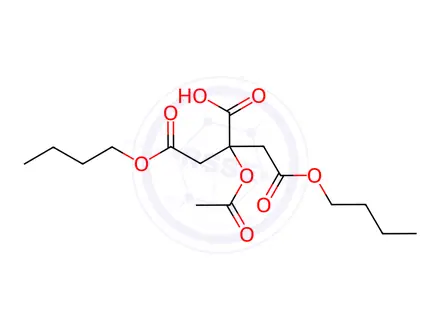 Chemical structure of 2-(Acetyloxy)-1,2,3-propanetricarboxylic Acid 1,3-Dibutyl Ester