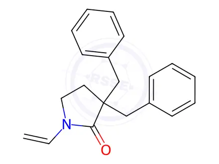 Chemical structure of 3,3-Dibenzyl-1-vinyl-2-pyrrolidinone