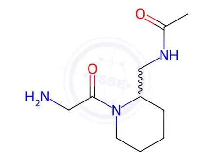 Chemical structure of N-((1-(2-Aminoacetyl)piperidin-2-yl)methyl)acetamide