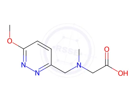 Chemical structure of 2-(((6-Methoxypyridazin-3-yl)methyl)(methyl)amino)acetic acid