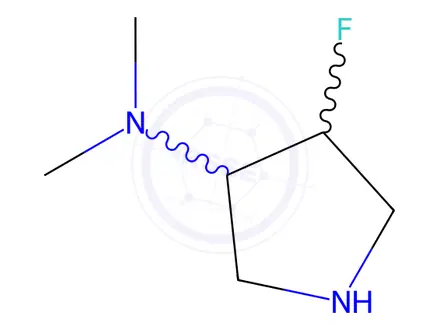Chemical structure of (3R,4S)-4-fluoro-N,N-dimethylpyrrolidin-3-amine