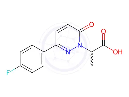 Chemical structure of 2-[3-(4-Fluorophenyl)-6-oxo-1,6-dihydropyridazin-1-yl]propanoic acid