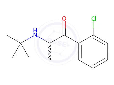 Chemical structure of Bupropion Hydrochloride Impurity 9 Monomer (Bupropion 2-Chloro Analog)