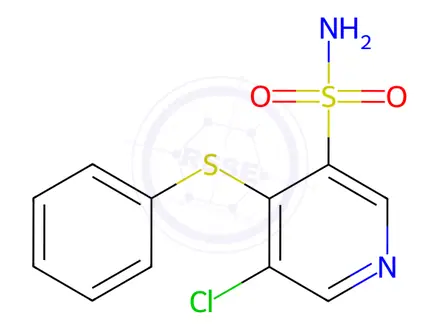 Chemical structure of 5-Chloro-4-(phenylthio)pyridine-3-sulfonamide