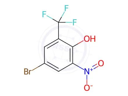 Chemical structure of 4-Bromo-2-nitro-6-(trifluoromethyl)phenol