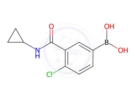 Chemical structure of (4-Chloro-3-(cyclopropylcarbamoyl)phenyl)boronic acid
