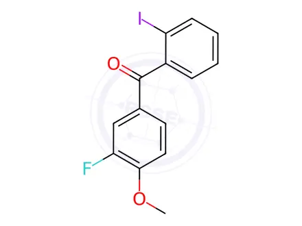 Chemical structure of (3-Fluoro-4-methoxyphenyl)(2-iodophenyl)methanone