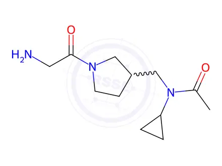 Chemical structure of N-((1-(2-Aminoacetyl)pyrrolidin-3-yl)methyl)-N-cyclopropylacetamide