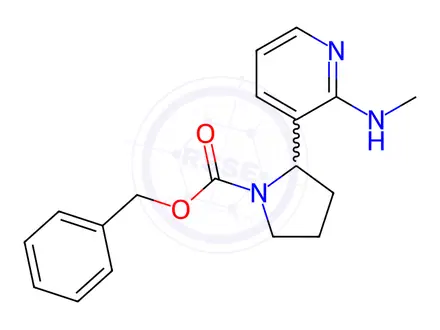 Chemical structure of Benzyl 2-(2-(methylamino)pyridin-3-yl)pyrrolidine-1-carboxylate