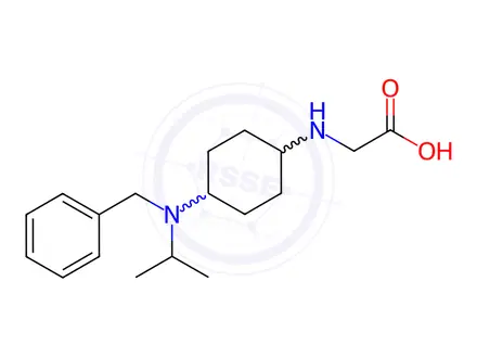 Chemical structure of 2-((4-(Benzyl(isopropyl)amino)cyclohexyl)amino)acetic acid