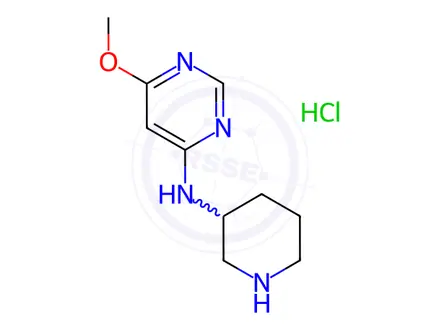 Chemical structure of (6-Methoxy-pyriMidin-4-yl)-piperidin-3-yl-aMine hydrochloride