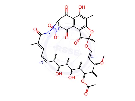 Chemical structure of 3-Nitrorifamycin S