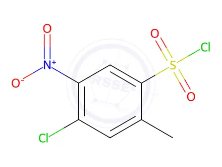 Chemical structure of 4-Chloro-2-methyl-5-nitrobenzene-1-sulfonyl chloride