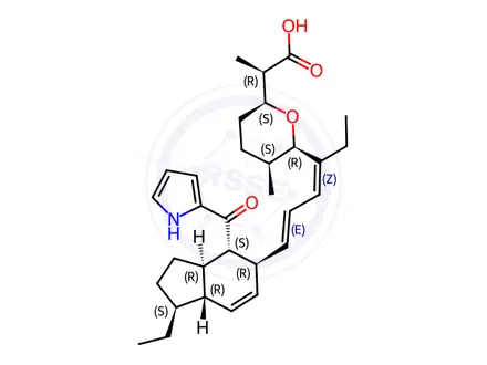 Chemical structure of Indanomycin
