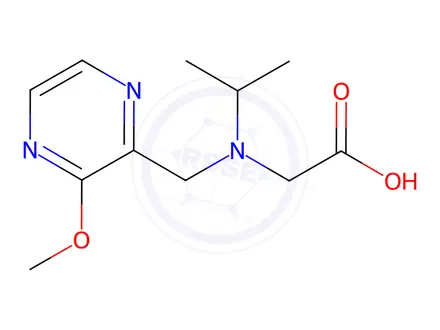 Chemical structure of 2-(Isopropyl((3-methoxypyrazin-2-yl)methyl)amino)acetic acid