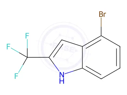 Chemical structure of 4-Bromo-2-(Trifluoromethyl)-1h-Indole