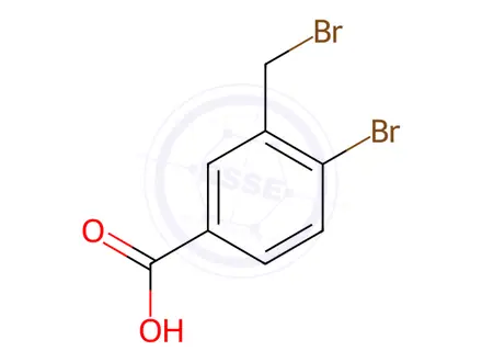 Chemical structure of 4-Bromo-3-(bromomethyl)benzoic Acid