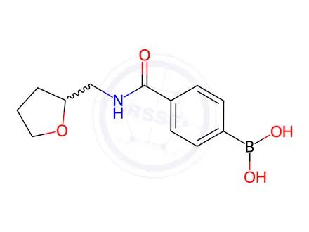 Chemical structure of 4-((Tetrahydrofuran-2-yl)methylcarbamoyl)phenylboronic Acid