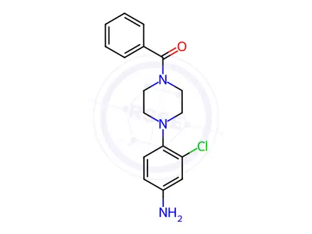 Chemical structure of (4-(4-Amino-2-chlorophenyl)piperazin-1-yl)(phenyl)methanone
