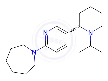Chemical structure of 1-(5-(1-Isopropylpiperidin-2-yl)pyridin-2-yl)azepane