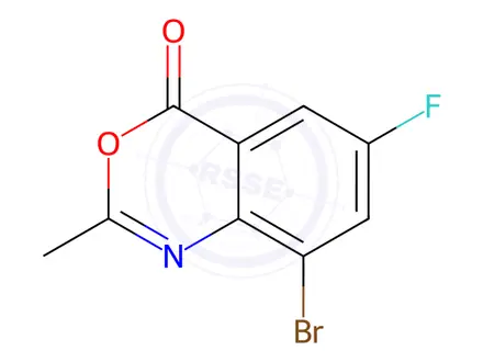 Chemical structure of 8-Bromo-6-fluoro-2-methyl-4H-benzo[d][1,3]oxazin-4-one
