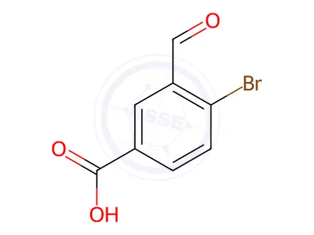 Chemical structure of 4-Bromo-3-formylbenzoic acid