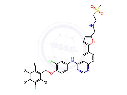 Chemical structure of Lapatinib-d4 (fluoro-Phenyl-d4)
