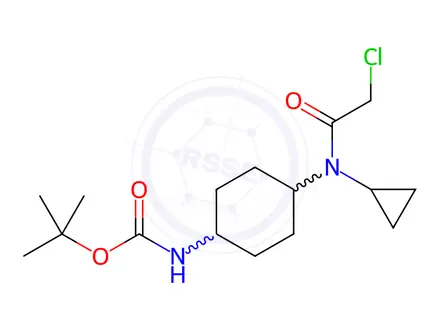 Chemical structure of tert-Butyl (4-(2-chloro-N-cyclopropylacetamido)cyclohexyl)carbamate