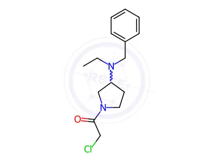 Chemical structure of 1-(3-(Benzyl(ethyl)amino)pyrrolidin-1-yl)-2-chloroethanone