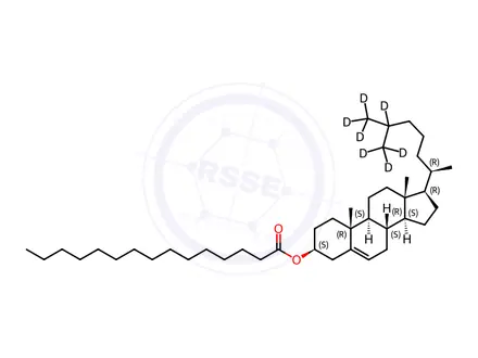 Chemical structure of 15:0 cholesteryl-d7 ester