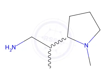 Chemical structure of 2-(1-Methylpyrrolidin-2-yl)propan-1-amine Dihydrochloride