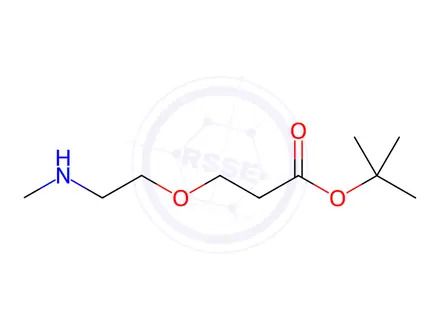 Chemical structure of tert-butyl 3-(2-(methylamino)ethoxy)propanoate