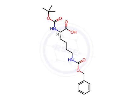Chemical structure of Nα-(tert-Butoxycarbonyl)-Nε-benzyloxycarbonyl-L-lysine