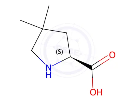 Chemical structure of (S)-4,4-Dimethylpyrrolidine-2-carboxylic acid