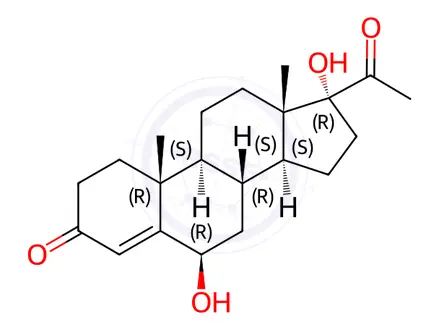Chemical structure of Progesterone Impurity 42