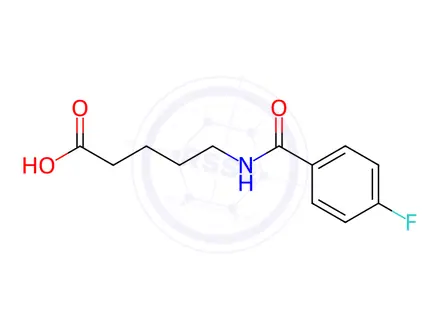 Chemical structure of Pentanoic acid, 5-[(4-fluorobenzoyl)amino]-