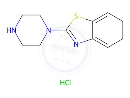 Chemical structure of 2-(Piperazin-1-yl)-1,3-benzothiazole hydrochloride