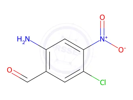 Chemical structure of Benzaldehyde, 2-amino-5-chloro-4-nitro-