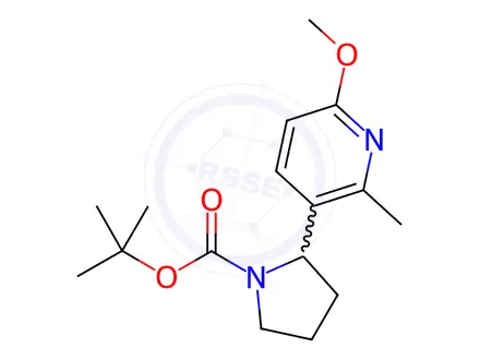 Chemical structure of tert-Butyl 2-(6-methoxy-2-methylpyridin-3-yl)pyrrolidine-1-carboxylate