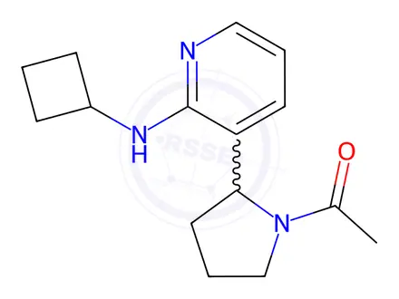 Chemical structure of 1-(2-(2-(Cyclobutylamino)pyridin-3-yl)pyrrolidin-1-yl)ethanone