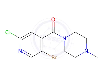 Chemical structure of (5-Bromo-2-chloropyridin-4-yl)(4-methylpiperazin-1-yl)methanone