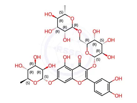 Chemical structure of Rutoside Trihydrate Impurity 21 (Rutoside Trihydrate EP Impurity E)