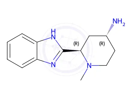Chemical structure of (2R,4R)-2-(1H-benzo[d]imidazol-2-yl)-1-methylpiperidin-4-amine