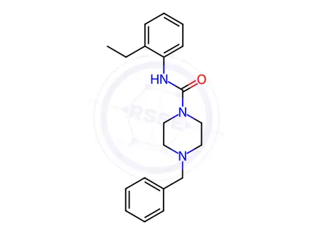 Chemical structure of 4-Benzyl-N-(2-ethylphenyl)piperazine-1-carboxamide