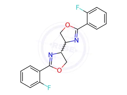 Chemical structure of (4S,4′S)-2,2′-Bis(2-fluorophenyl)-4,4′,5,5′-tetrahydro-4,4′-bioxazole